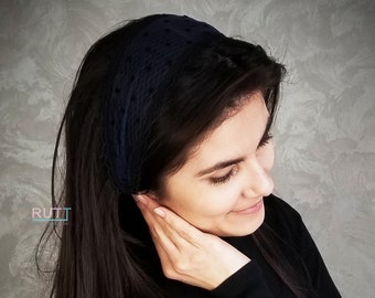 Dotted Headband Church  head covering Orthodox Church or Chapel head wrap