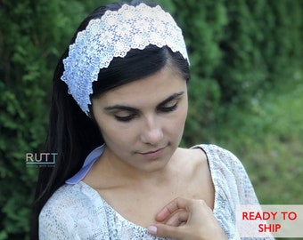 Christian head covering Lace headband Orthodox veils Catholic veil Church or Chapel veil mantilla scarf