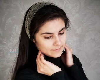 Dotted Headband Church  head covering Orthodox Church or Chapel head wrap