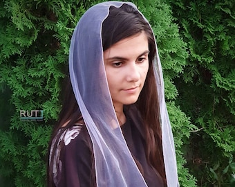 Tulle Scarf Church  head covering RUTTSHOP Orthodox veil Catholic head wrap Church or Chapel veil mantilla scarf
