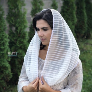Infinity Church head covering Orthodox veils Catholic veil Church or Chapel veil mantilla scarf