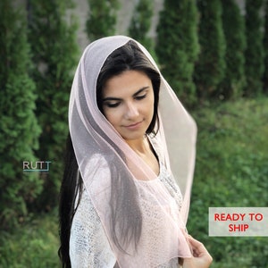 Christian Glitter Scarf Church  head covering Orthodox head wrap Catholic veil Church or Chapel veil mantilla scarf