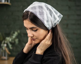 Chiesa 6 colori pizzo fascia per capelli fazzoletto multi-stile copricapo latino messa copricapo chiesa velo