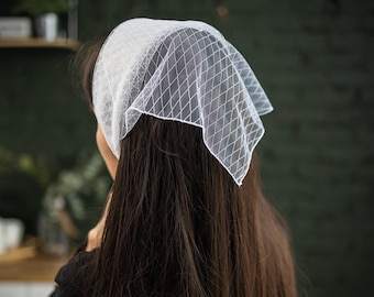 Copricapo Fazzoletto Rombo Tulle design Quadrato Copricapo Latino Messa Copricapo da chiesa per donne velate