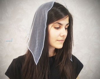 Short Chapel veil Church head covering Orthodox veils Catholic veil Church or Chapel veil mantilla scarf