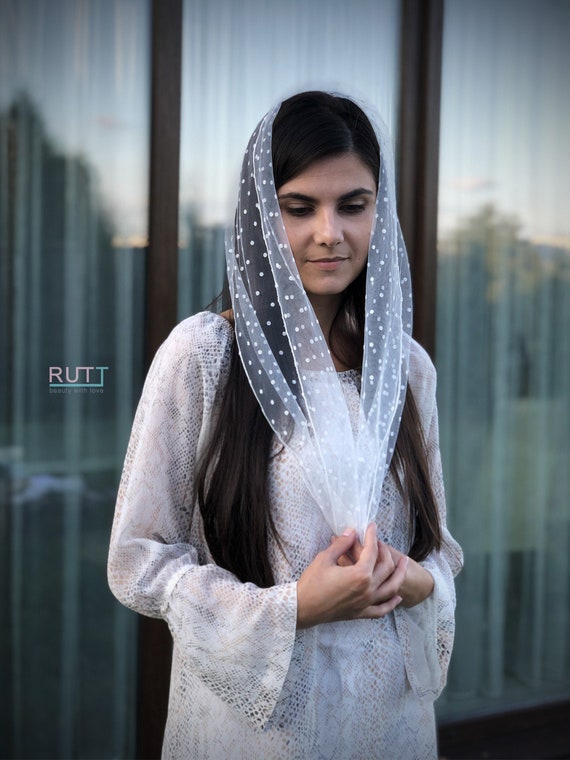 Foulard Blanc Transparent Pour Femme - Occasion, Léger Et Aérien - Accessoire Polyvalent
