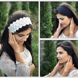 Lace Headband Church  head covering Orthodox Church or Chapel head wrap