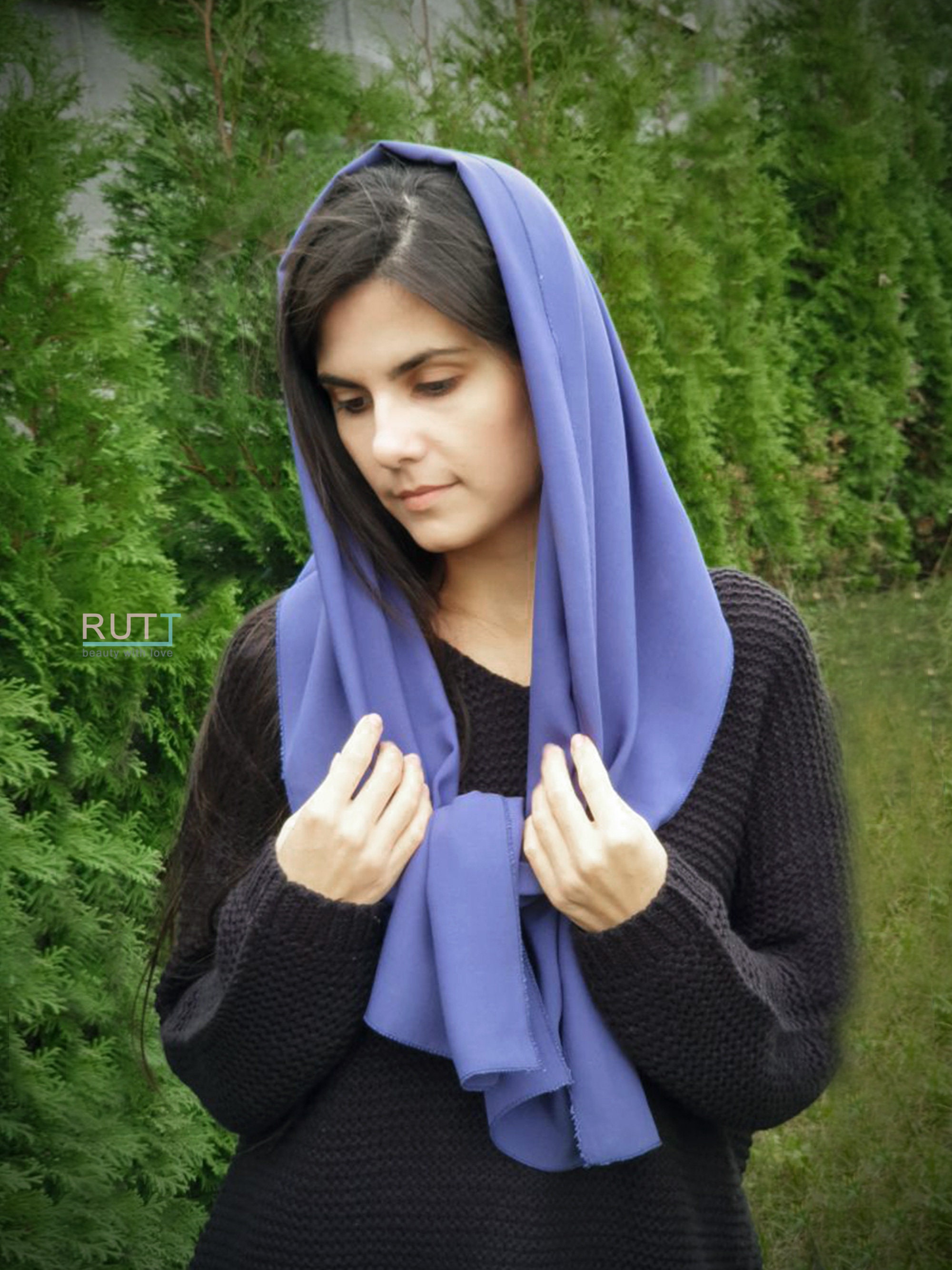 Soft Cotton Scarf Church head covering Catholic head wrap for mass…