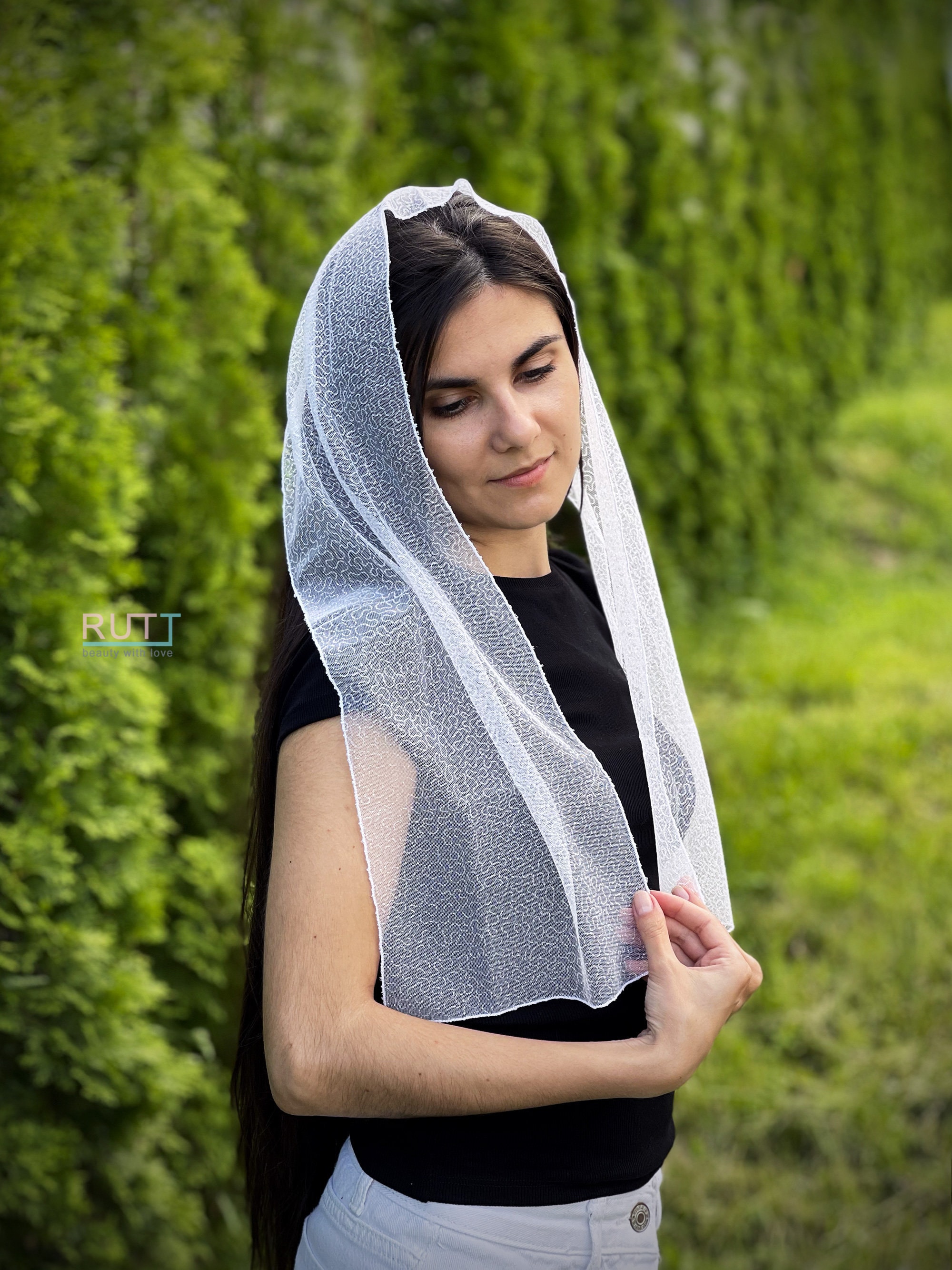 ヘアアクセサリー charch Christian Glitter Scarf Church Head Covering Orthodox Head Wrap