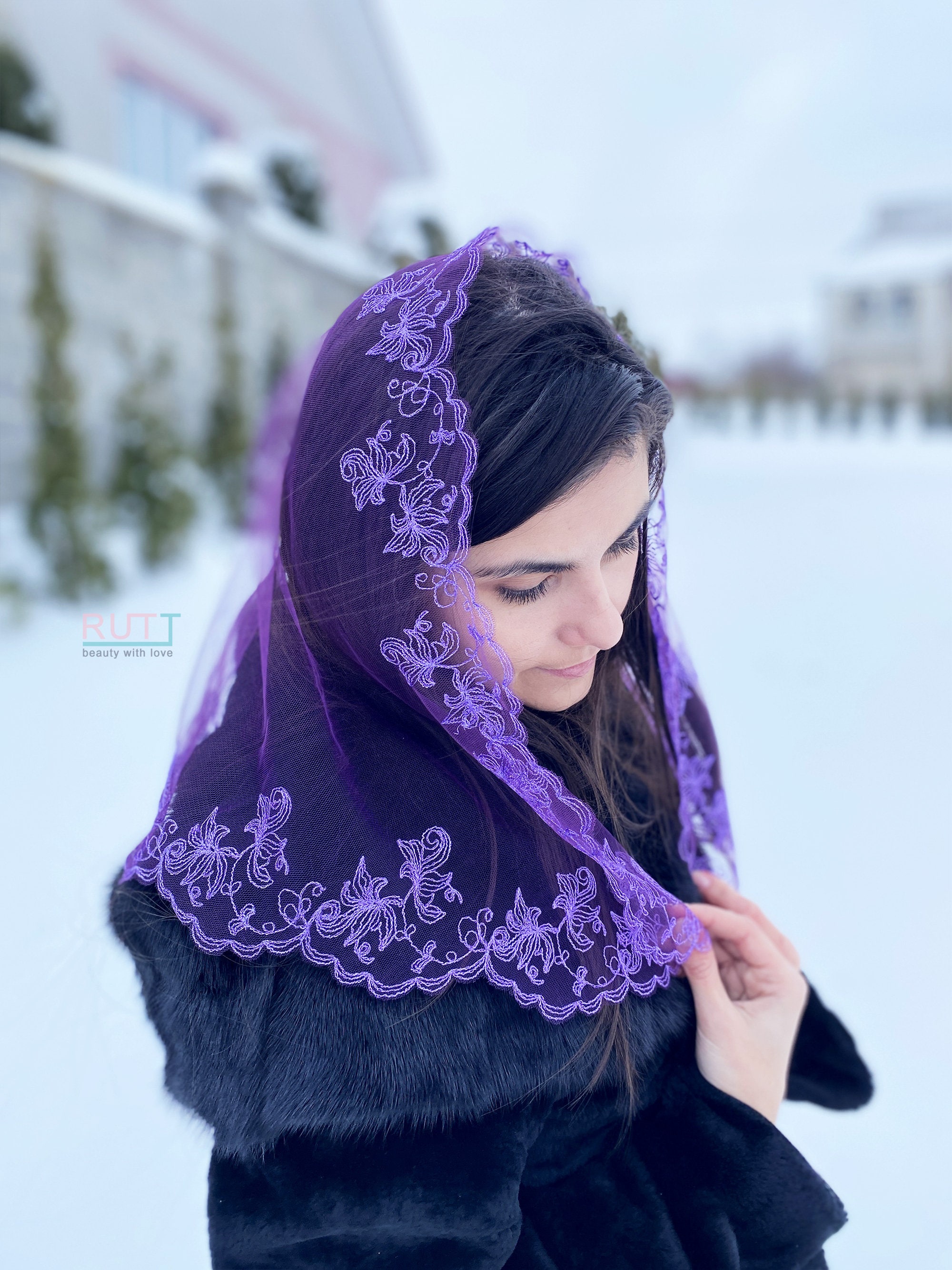 NWOT 1 Med Mantilla veil 19 OVAL Church chapel SCARF MANY COLORS MSRP
