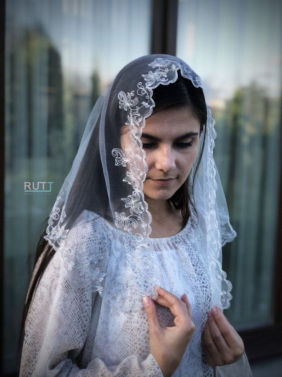Scarf head Church Scarf head covering Orthodox veils Catholic veil Church or Chapel veil mantilla scarf