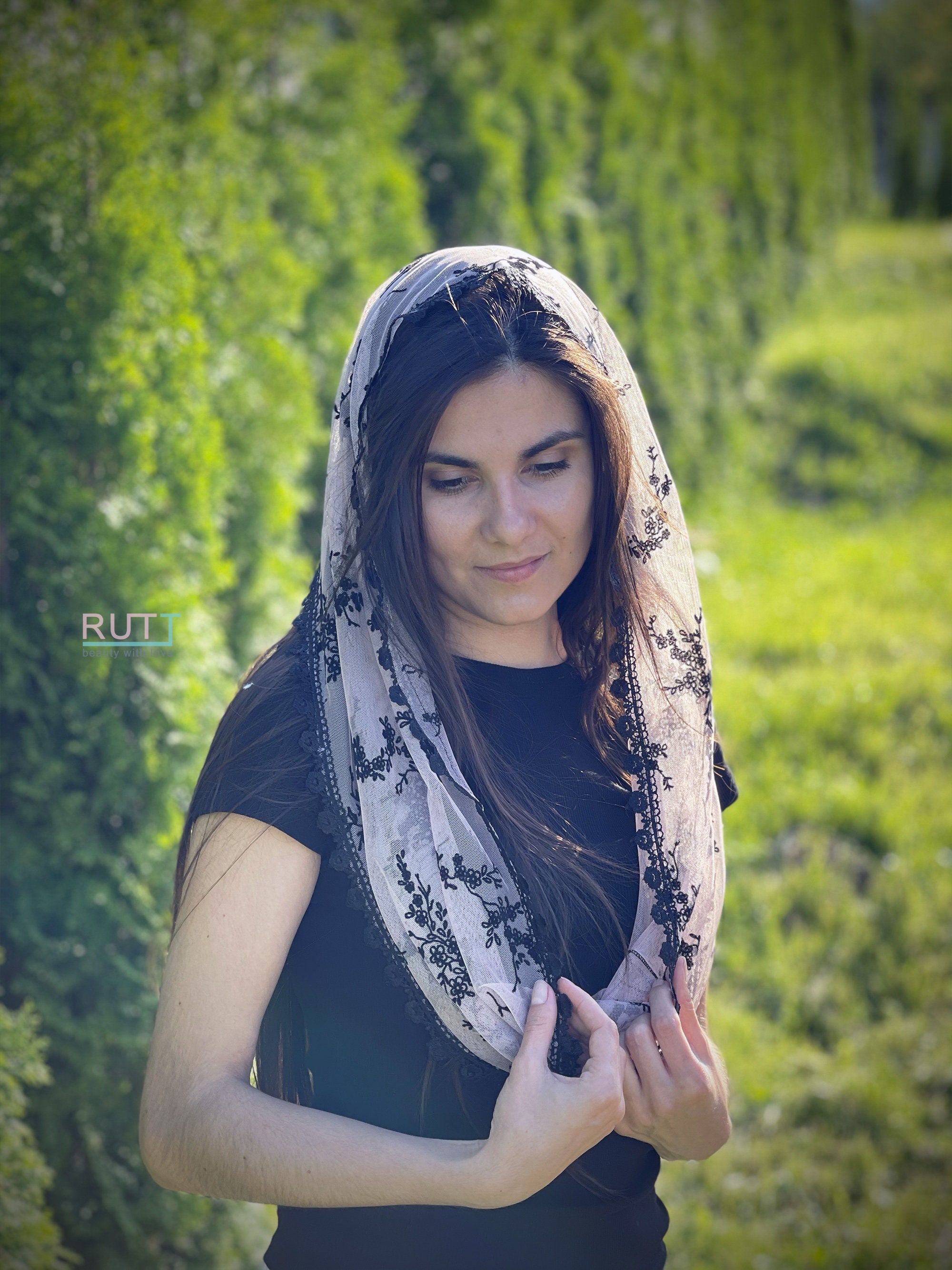 Erröten rosa / weiß Infinity Kopf bedecken katholischen | Etsy