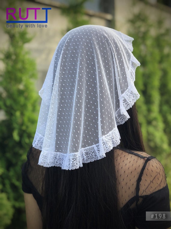 Velo Redondo De Encaje Negro Para Misa - Con Clip, Diseño Floral Y Tamaño 9.8 Pulgadas, Inspirado En Santa Teresa