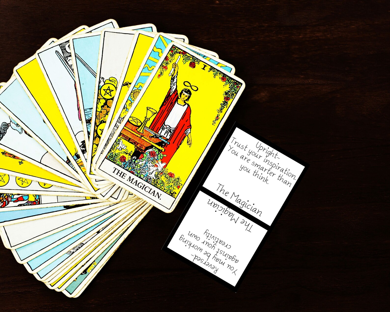 Easy to read tarot card companion learning deck in green etsy