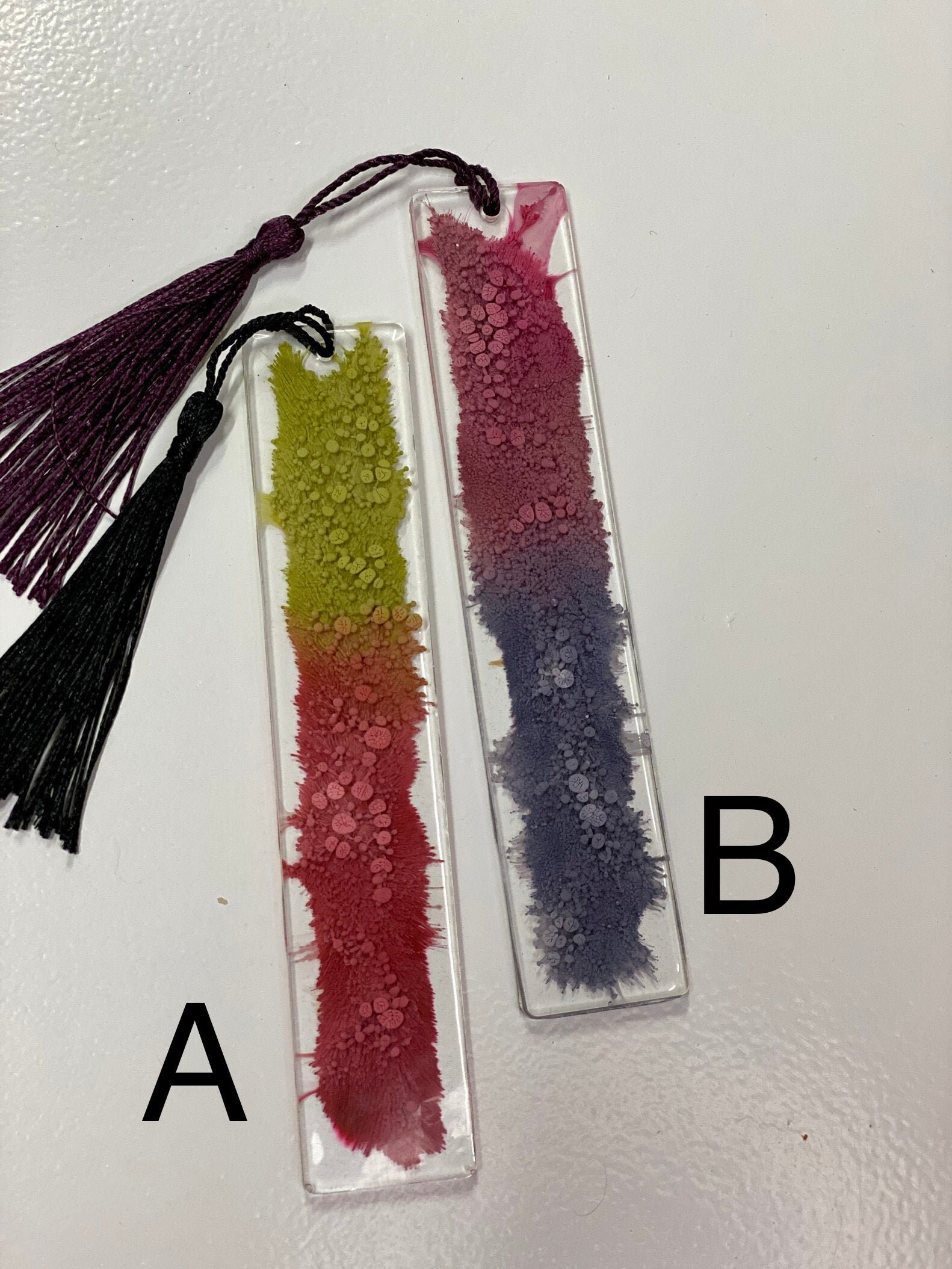 Epoxy bookmarks/ mica powder/ alcohol ink drips/ custom / Etsy