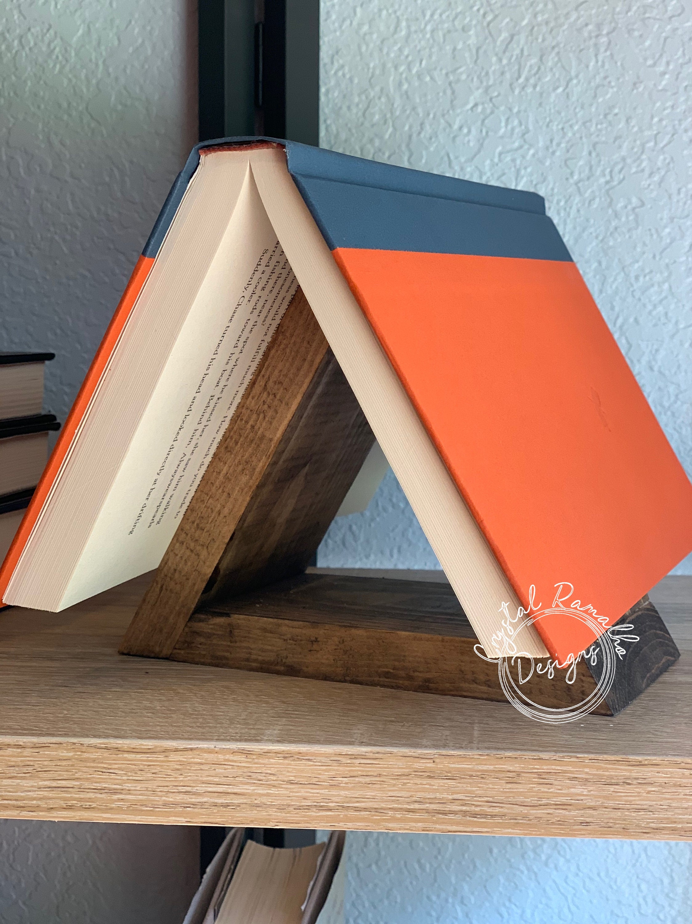 Book Triangle / Book Display /Book Mark / Bookshelf Display Etsy