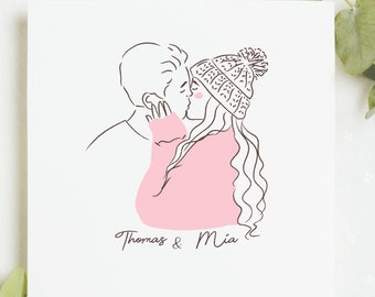 Dibujo de parejas - Etsy México Dibujo de parejas - Etsy México