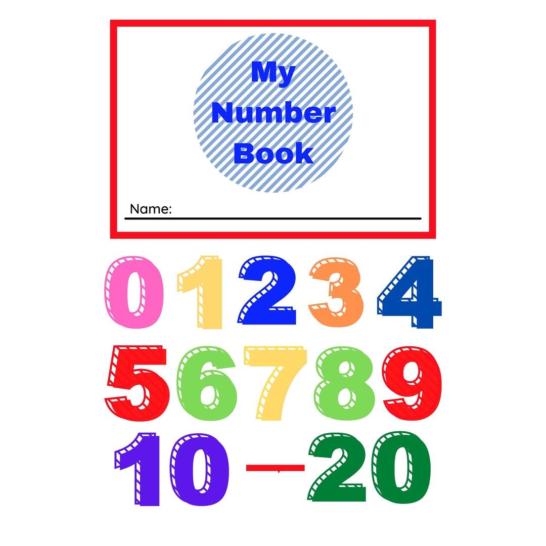 Kids Numbers .pdf Number Book Pdf Digital Download Kindergarten Learn to Read and Write ...