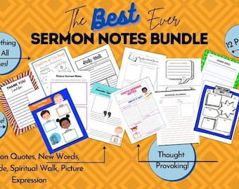 Notas de sermones para niños imprimibles, Notas de sermones para niños, Notas de sermones imprimibles, Cuaderno para niños, Cuaderno de iglesia para niños,