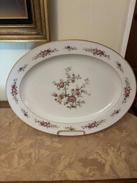 Noritake Asian Song Ivory 16" Oval Serving Platter