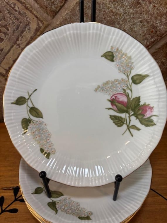 Walbrzych 7 1/2" Briar Rose Salad Plates Poland PRICE is per PLATE -6 Available