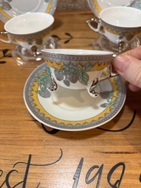MGH Japan Tri-Footed Cup and Saucer Sets - PRICE per SET