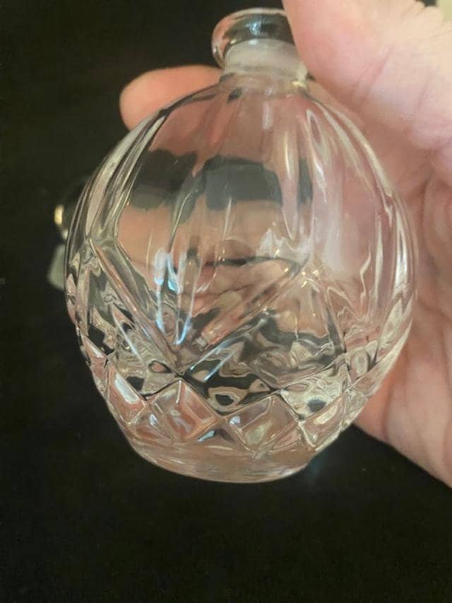 Vintage RCR Royal Crystal Rock Perfume Bottle With Round Ball
