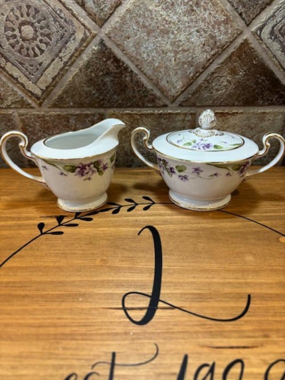 Rare Noritake Nancy Sugar Bowl and Creamer Set - Pristine Condition