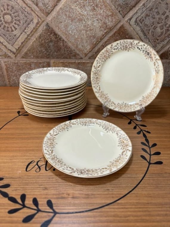 Taylor Smith and Taylor Gold Floral Spray Bread and Butter Plates - PRICE is per PLATE
