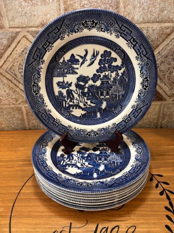 Churchill England Willow Blue 10 1/4" Dinner Plates - PRICE is per PLATE