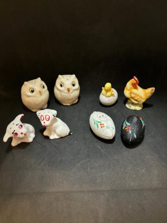 Four (4) Sets of Vintage Salt and Pepper Shakers - 1940s, 1950s