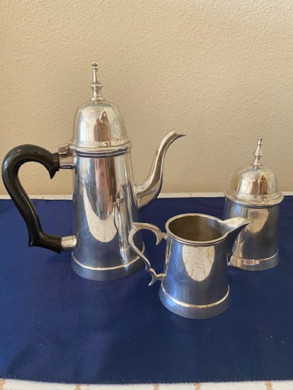 Vintage Three (3) piece Coffee Service Set Leonard Silver Mfg. Co. EPNS India