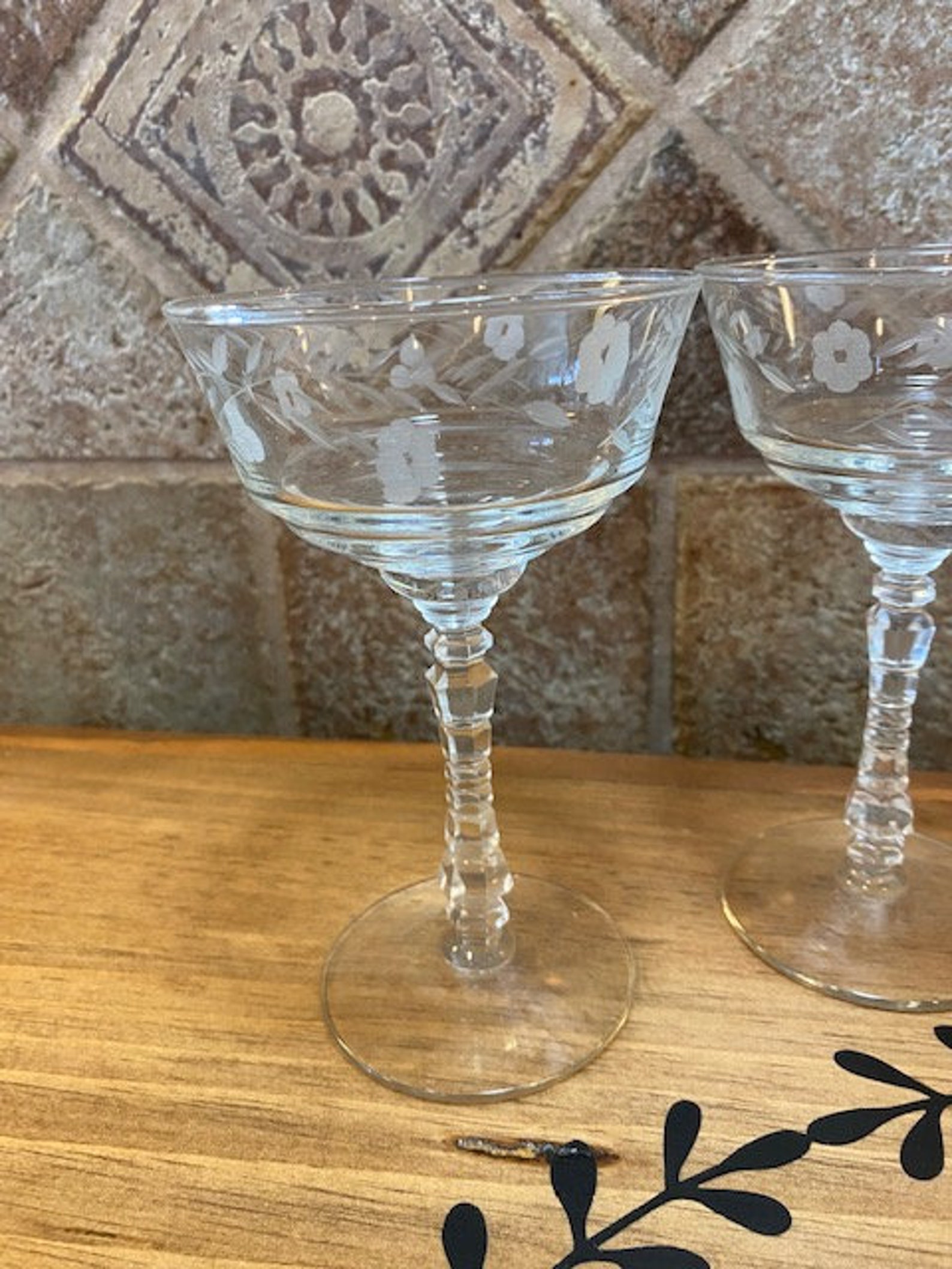 Four (4) Libbey Rock Sharpe Halifax Champagne/tall Sherbet Glasses