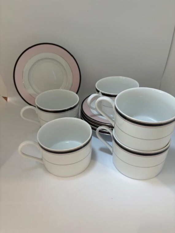 Sabrina by Nikko - Flat Cups and Saucers - new with stickers, PRICE is PER ITEM