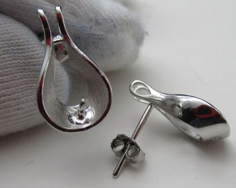 Pearl Earring Handmade Earring 5-6mm,DIY Jewelry. Earring Holder S925 Sterling Silver Earrings Vintage Earring  Base Simple Earrings