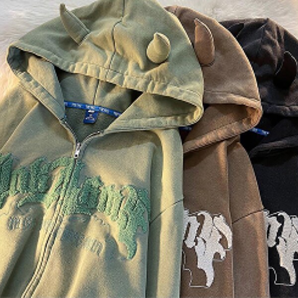 Y2k Devil Horn Jacket Etsy