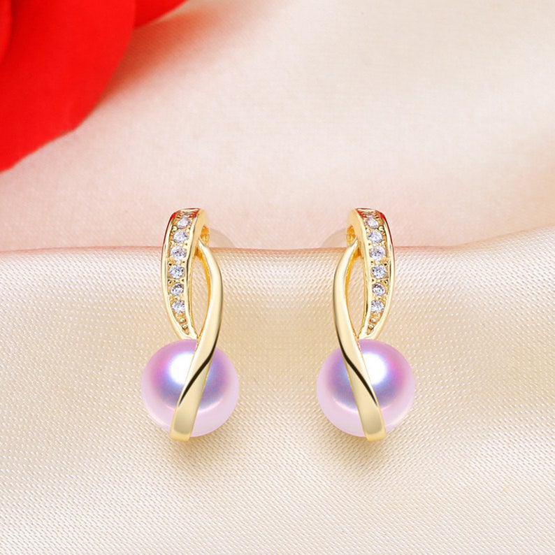 Earring accessories. Semi Finished Jewelry Geometric Earring Holder Wedding Earrings Pearl-inlaid Earrings Base 925 Silver Earring Base