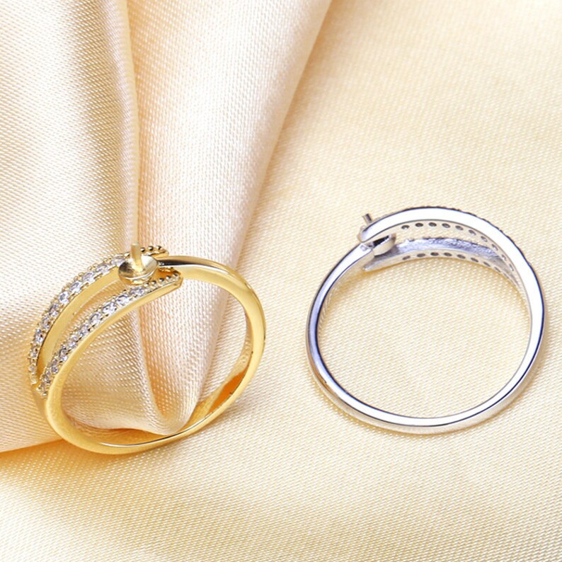 Soporte de anillo Zircon accesorio de anillo de plata S925 Etsy