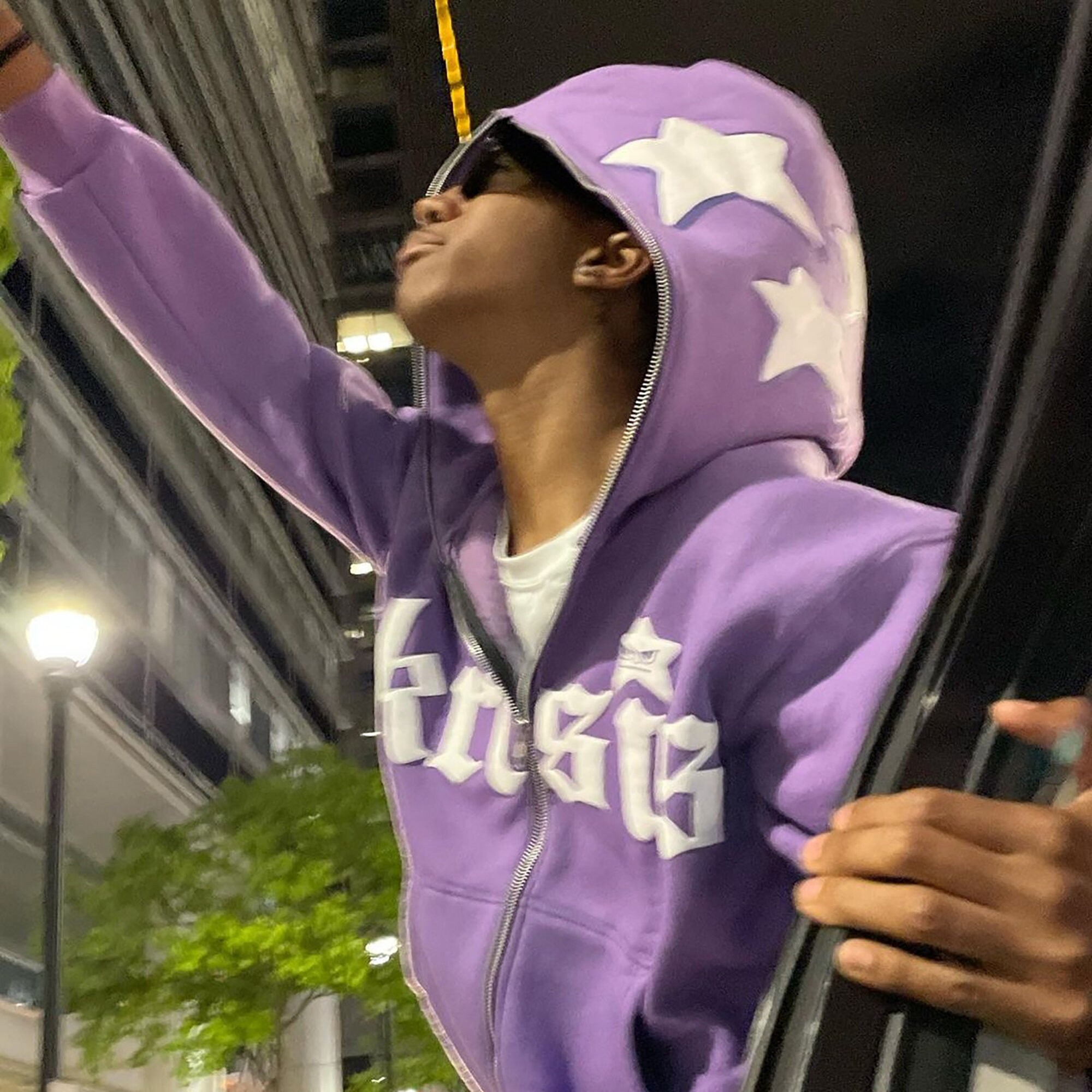 Purple Instagram Logo Hoodie Sweatshirt Size Medium Alternative