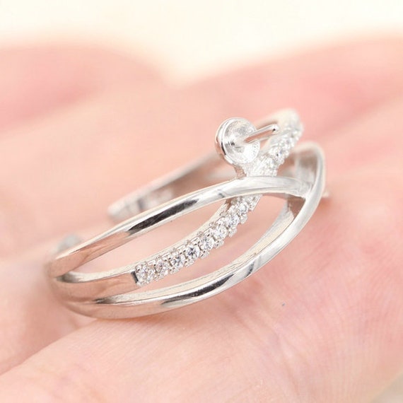 Ring Setting S925 Silver Ring Accessories Pearl Ring Empty Etsy