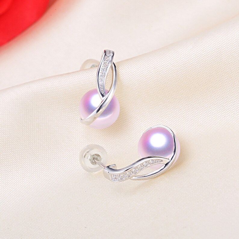Earring accessories. Semi Finished Jewelry Geometric Earring Holder Wedding Earrings Pearl-inlaid Earrings Base 925 Silver Earring Base
