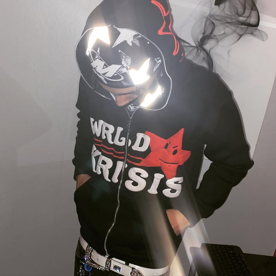 Y2K WRLD Krisis Star Hoodies Fullzip Long Sleeves Hoodies Etsy