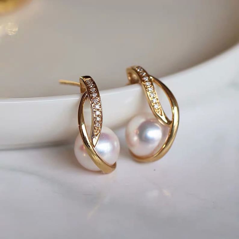 Earring accessories. Semi Finished Jewelry Geometric Earring Holder Wedding Earrings Pearl-inlaid Earrings Base 925 Silver Earring Base