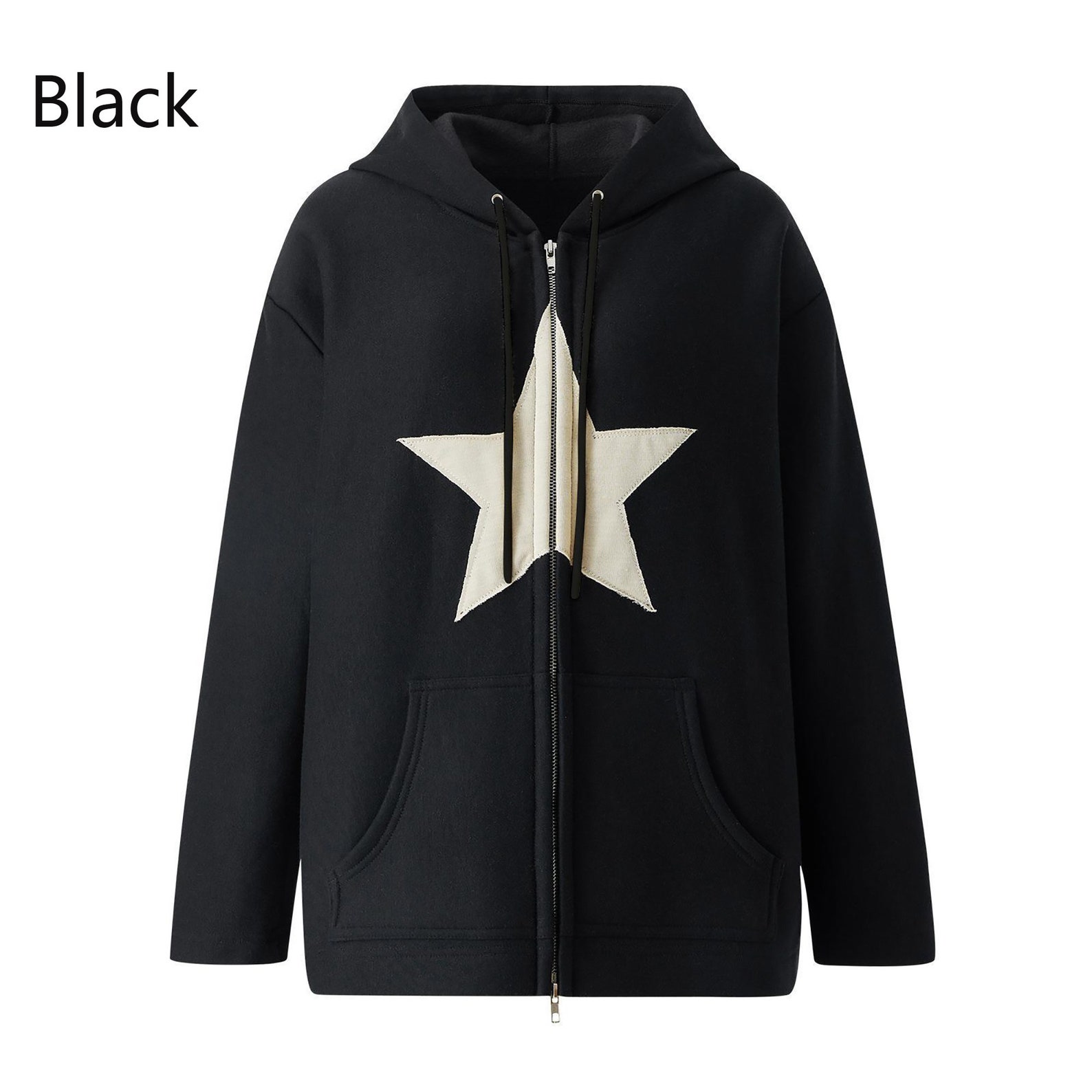 Y2K Star Zip up Hoodies Plush Sweater Unisex Sweater Zip up Etsy