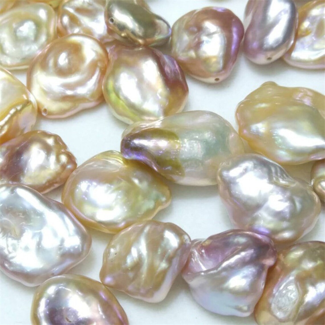 1018mm Colorful Baroque shaped pearl Irregular Shaped Etsy