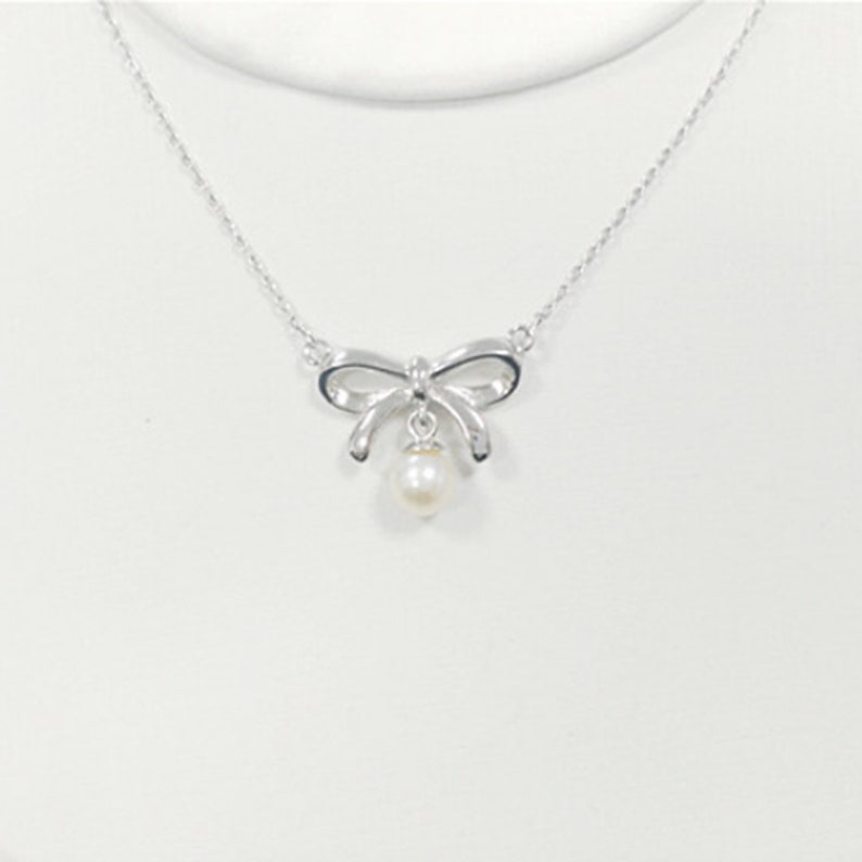 Bow Necklace Setting Handmade Necklace Base . Silver Necklace Holder S925 Sterling necklace Setting Diamond-inlaid Pendant Base