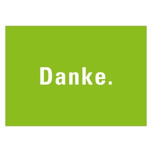 Sag einfach mal Danke - Grußkarte für ein Dankeschön DIN A6 mit weißer Rückseite, DIY, 5 Stück, Grün