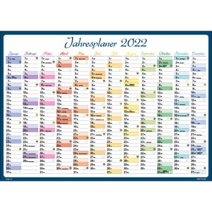 Jahresplaner 2022 Wandkalender A3 Jahresplaner 2022 Wandkalender A3