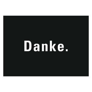 Sag einfach mal Danke - Grußkarte für ein Dankeschön DIN A6 mit weißer Rückseite, DIY, 5 Stück, Schwarz