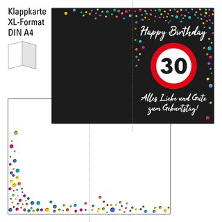 Biglietto Di Compleanno A4 Con Busta – Tanto Spazio Per Scrivere, Design Divertente Per Uomo E Donna